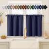 OVZME Navy Blue Blackout Curtains for Small Window Treatment, Light