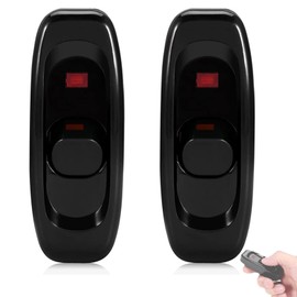 ieron 2 Stück Inline-Lampenschalter, 250 V, 10 A, Inline-Schnurschalter, Wipp-Durchführungsschalter mit LED-Anzeige, Ein-Aus-Lichtschalter für Tisch- und Schreibtischlampen (schwarz)