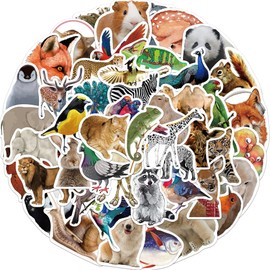 50 Pcs Animal Stickers,Animal Graffiti Stickers,Vinyl Waterproof Sticker for Kids Teens Girls,for Phone Laptop Bottles Skateboard Computer Phone Luggage Guitar Sticker Gifts