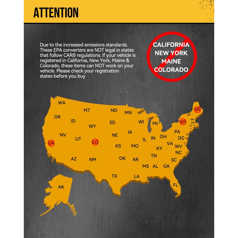 KAC Catalytic Converter Industrial Grade Stainless Steel w/Manifold & Gasket