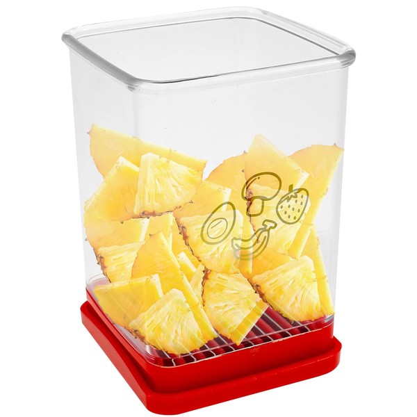 Speed Cup Slicer with Push Plate, 4.1×2.9in Portable Cup Slicer,Efficient Fruit Vegetable Slicer Cup, Multifunctional Compact Strawberry Cutter Slicer Cup Easy to Use Egg Slicers for Home Kitchen