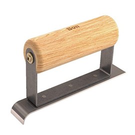 Bon 12-887 6-Inch by 1-Inch Radius Edger with 3/8-Inch Radius and Lip, Wood Handle, Stainless Steel