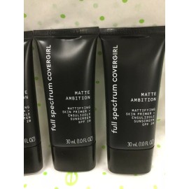 COVERGIRL 3 X COVERGIRL MATTE AMBITION MATTIFYING SKIN PRIMER  1 FL OZ/30 ML NEW.