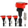 A-Premium (Red) Set of 8 Ignition Coil Pack and Iridium