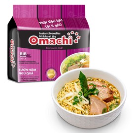 OMACHI Golden Potato Noodles - Beef ,Pork, Shrimp Flavors - Made with Natural Ingredients (Braised Pork Rib, Pack of 30)