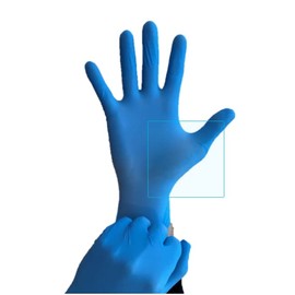 Medisca Safe-Sense Nitrile Blue Medical Gloves, 4mil,9 inches, Blue, Chemotherapy Tested, Disposable Medical Supplies (100/pk) (Large)