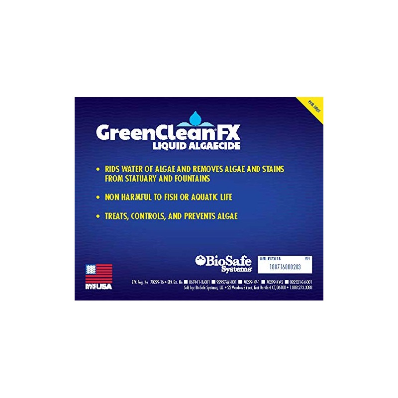 GreenCleanFX Liquid Algaecide - 1 Gallon (Case of 2)