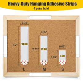 Heavy Duty Picture Hanging Strips, Picture Hanging Kit - 24 Pairs (48 Strips), Removable Damage Free Hanging Picture Without Nails - Adhesive Strips Heavy Duty Poster Strips For Frames and Wall Decor.