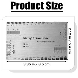 String Action Ruler Gauge Tool Guitar Ruler Guitar Action Gauge Gauge Tool Guitar Ruler Stainless Steel String Action Ruler for Electric Bass Acoustic Guitar Mandolin Banjo