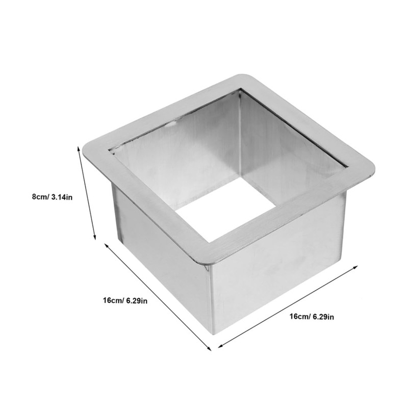 OFFSCH Stainless Steel Drop in Trash Chute Square Countertop Waste