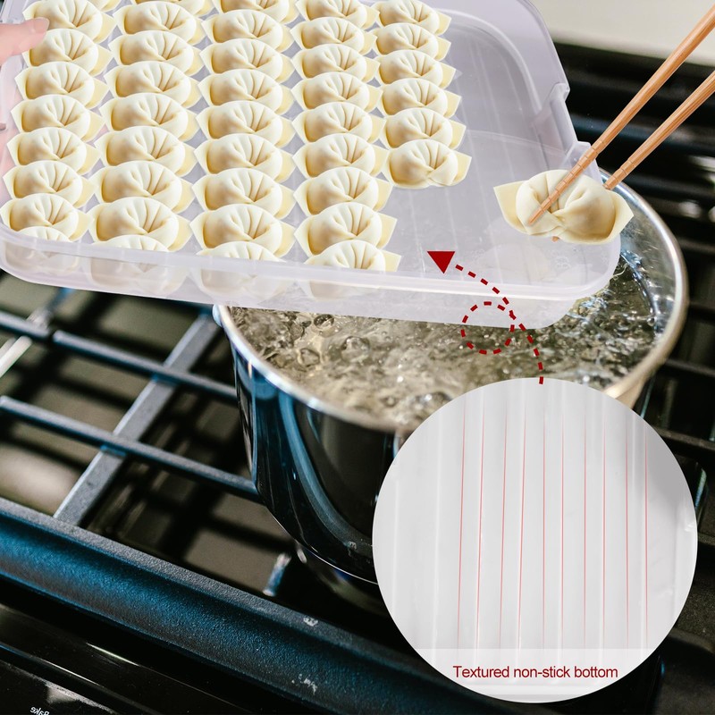 Liatinbo 4-Layer cookie carrier with lid and handle,dessert carrier dumpling