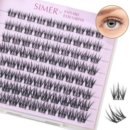 Lash Clusters 80 Pcs Cluster Lashes Natural Look DIY Eyelash Extension Manga Individual Lashes 10-16mm Mixed D Curl Wispy Fluffy Anime Lash Clusters Super Thin Band, Soft & Reusable