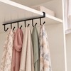 6-Hook Under-Shelf Mug Holder for Kitchen Storage – Slide-On Stainless