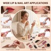 3 Pcs Silicone Round Head Lip Brushes Applicator with Cover