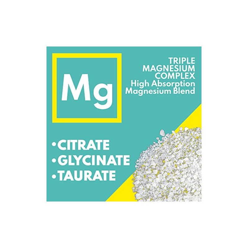 Val Complejo Triple Magnesio 400mg Glicinato Taurato Citrato Relajación Muscular