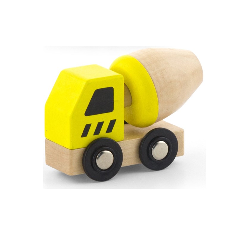 Viga 6 Wooden Construction Vehicles Set - Childrens Push Along