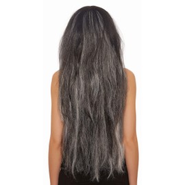 Dreamgirl Women's Extra-Long Haunted Black/White Mix Wig, One Size