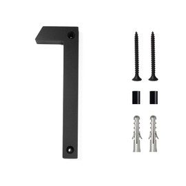 Floating Address House Numbers,Large Modern Acrylic House Street Numbers,6 Inch Black Outside Big House Numbers with Nail Kits for Door Yard Mailbox Decor (House Numbers-1)