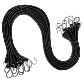 (10 Pack) 41" EPDM Tarp Bungee Strap with S-Hook