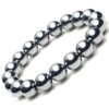 Terahertz Ore Bracelet 10mm Round Ball Genuine Gemstone Power Stone,