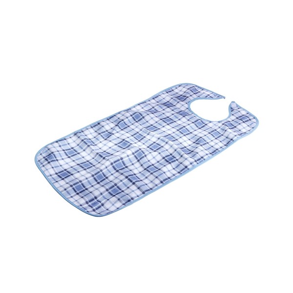 Maximex Dining Apron, Blue Chequered, Easy-Care Bib Apron with Velcro