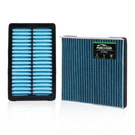 Forccord Cabin & Engine Air Filter Fits for Kia Telluride 3.8L (2020-2025), Hyundai Santa Fe 2.0L 2.4L (2019-2020) Activated Carbon Cabin Filter Replacement 971333M000 CA11943 Car Accessories
