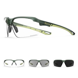 SCVCN Photochromatic Photochromic Cycling Glasses Sports Sunglasses for Men Women UV400 Protection MTB Cycling Glasses Running Driving Tennis Softball Fishing Baseball Triathlon 09