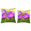 Vibrant Purple Crocus Blooms Throw Pillow