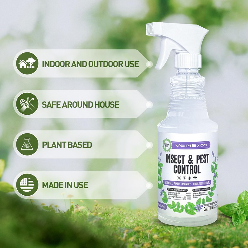 VermExon Peppermint Oil Insect & Pest Control Spray – 16oz