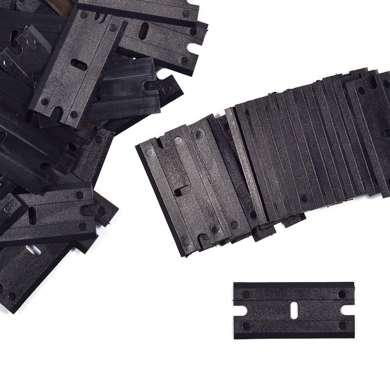 200pcs Plastic Razor Blades, Non-scratch Double Edged, for 1.5-inch Universal