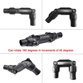 EZ SPARES Replacement for Universal Vacuum Cleaner,Multi-Angle Hose 1 1/4inch 32mm Adapter Vacuum Plastic Curved Handle Bent End Hose Wand