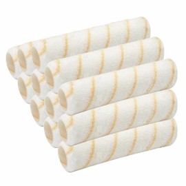 Wideskall Reuseable Paint Roller Cover 9" x 3/8" inch Nap Washable PVC Plastic Core (Pack of 12)