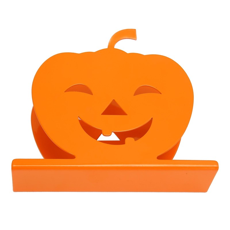 2pcs Cute Pumpkin Napkin Holder Durable Iron Paper Napkin Holder