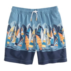 Southern Tide Children's Sail Away-Swim-Trunk Crystal Blue XL