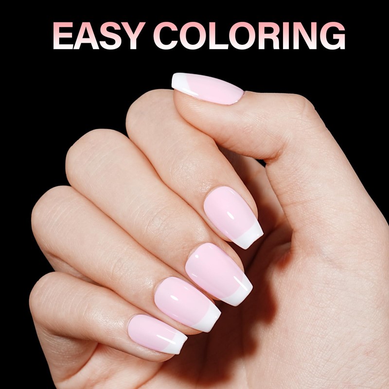 AILLSA Short Coffin Nail Tips Clear Gelly Nails Tip Half