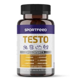Testo Sportfeed 90 Cápsulas Fenogreco Maca L-arginina