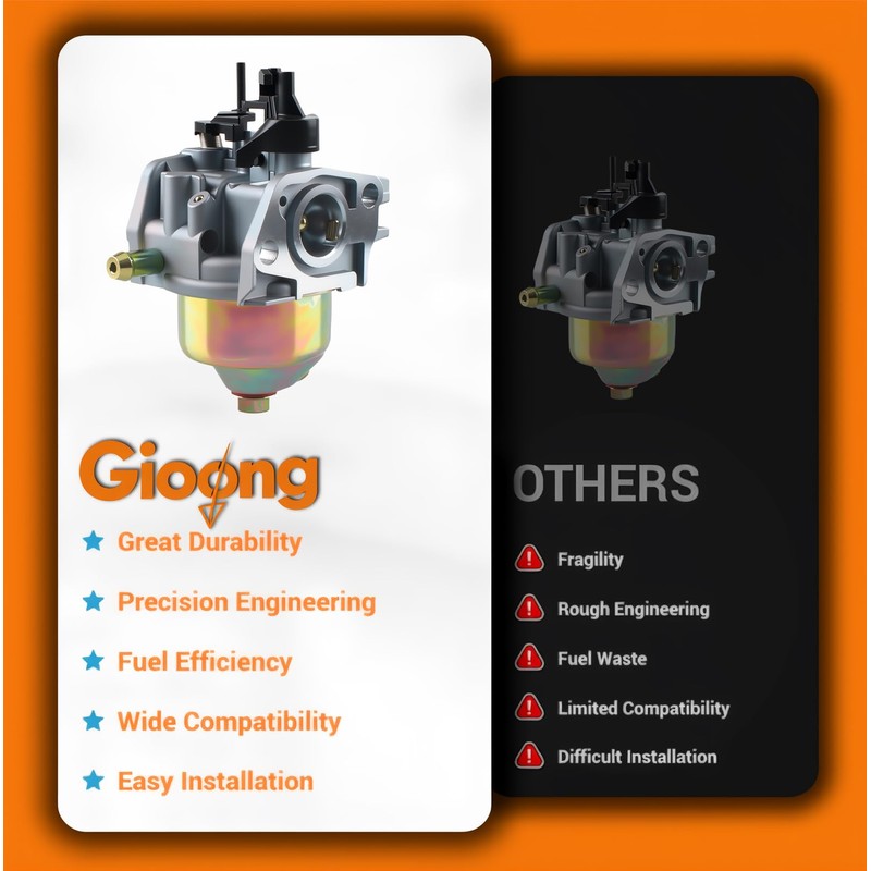 Carburetor Kit Compatible with Craftsman M105 21" Push Model 11A-A2SD791