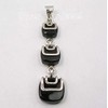SilverStarJewel Collar largo cuadrado de plata de ley con colgante
