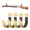 Zonon 4 Pack Brass Gun Hangers Brass Curved Gun Hooks