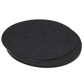 PATIKIL 10 Inch Diameter Lamp Base Felt, 5Pack 2mm Thickness Round Soft Adhesive Non-Slip Anti-Scratch Backed Felt for Lamp Furniture DIY Craft, Black