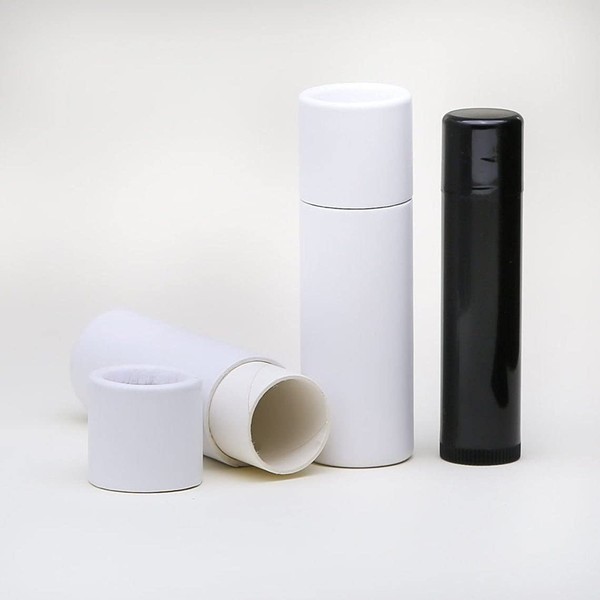 1/3 OZ Stark White Kraft Paperboard Lip Balm/Salve/Cosmetic/Lotion Tubes (300)