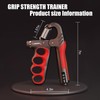 Takzop Grip Strength Trainer, Adjustable Forearm Resistance from 11 lbs