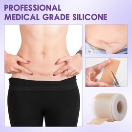 Hyaluronic Acid Silicone Scar Tape,Silicone Scar Tape,Silicone Scar & Wrinkle Tape, Advanced Scar Tape for All Skin Types,1.6''×60 IN（Roll-1.5M）