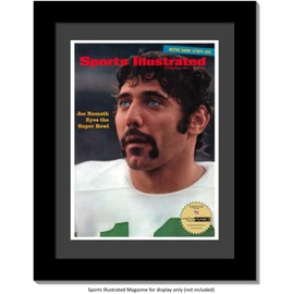 Creative Picture Frames 8.25 x 11 Magazine Frame with Full-Strength Glass, Holds Up To A 1/4" Thick Media, Magazine Wall Display with Installed Hangers for Easy Mounting, Black with Black Mat