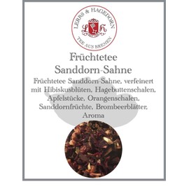 Lerbs & Hagedorn, Fruit Tea Sea Buckthorn Cream Balanced Sea Buckthorn and Cream Flavour 250 g (approx. 21 Litres) Hibiscus Flowers, Rosehip Bowls