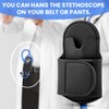 Loyanger Stethoscope Holder Clip, PU Leather Stethoscope Holster Clips Holder