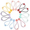 Pack of 14 Double Balls Elastic Ponytail Holder Colourful Children's Hair Bobbles with Balls Cute Ball Hair Bands Circle Bubble Hair Bands Hair Elastic Bands for Girls Women (Classic Style)