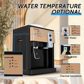 5 Gallons Water Cooler Dispenser,Top Loading Countertop Water Dispenser with 3 Temperature Settings,Large Capacity Water Tank,Hot Cold Water Cooler Drinking Machine for Livingroom,Office, Etc