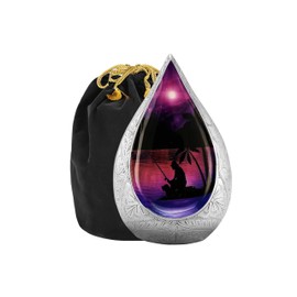 Urns of Dignity Everlasting Teardrop Cremation URNS,URN for Human Ashes, Adult URN for Funeral, Burial, Columbarium or Home, Cremation Urns for Human Ashes Adult (Fishing Puprle, Adult)