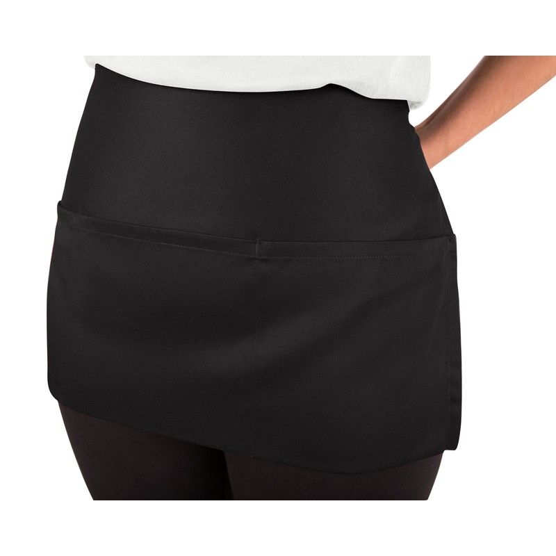 KNG 6 Pack - Black Waist Apron, 11 inch